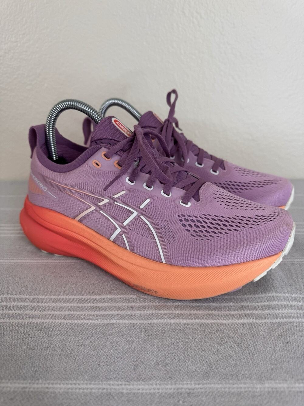 Women’s ASICS Gel Kayano 31 Lace Up Running Sneakers Light Ube White Purple 7